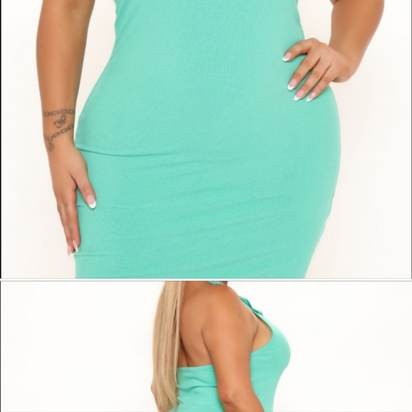 Fashion Nova size 1x lime green dress - Picture 2 of 4